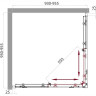 Душевой уголок BELBAGNO SELA-A-2-95-P-Cr
